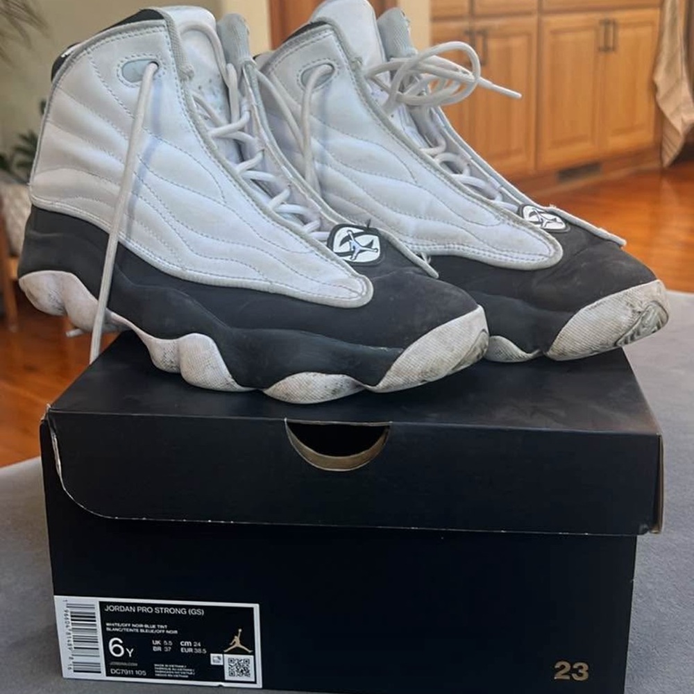 Jordan Pro Strong White and Black Sneakers